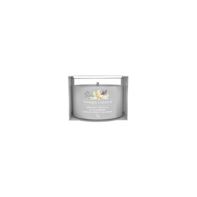 Yankee Candle Smoked Vanilla & Cashmere ( kouřová vanilka a kašmír ) - Votivní svíčka ve skle 37 g