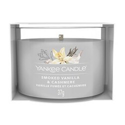 Yankee Candle Smoked Vanilla & Cashmere ( kouřová vanilka a kašmír ) - Votivní svíčka ve skle 37 g