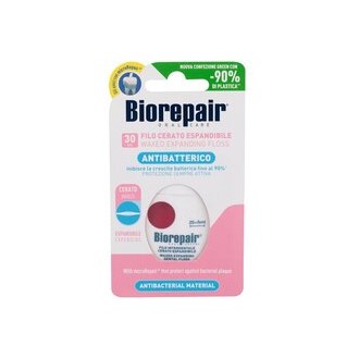 Biorepair Antibacterial Waxed Expanding Floss - Voskovaná expandující zubní nit pro citlivé dásně 1