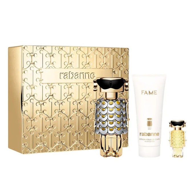 Paco Rabanne Fame dovanų rinkinys – EDP 80 ml, kūno losjonas 100 ml ir EDP 4 ml