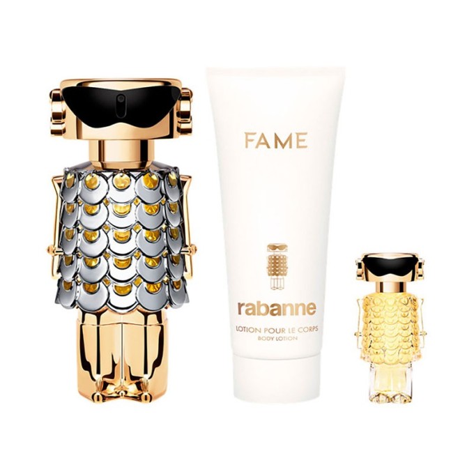 Paco Rabanne Fame dovanų rinkinys – EDP 80 ml, kūno losjonas 100 ml ir EDP 4 ml