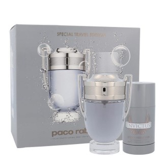 Paco Rabanne Invictus rinkinys EDT 100 ml ir dezodorantas Invictus 75 ml