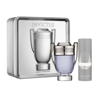 Paco Rabanne Invictus rinkinys EDT 100 ml ir Invictus purškiamas dezodorantas 150 ml