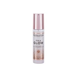 Makeup Revolution Fix & Glow Dewy Finish - Brightening fixation spray for make-up 100 ml