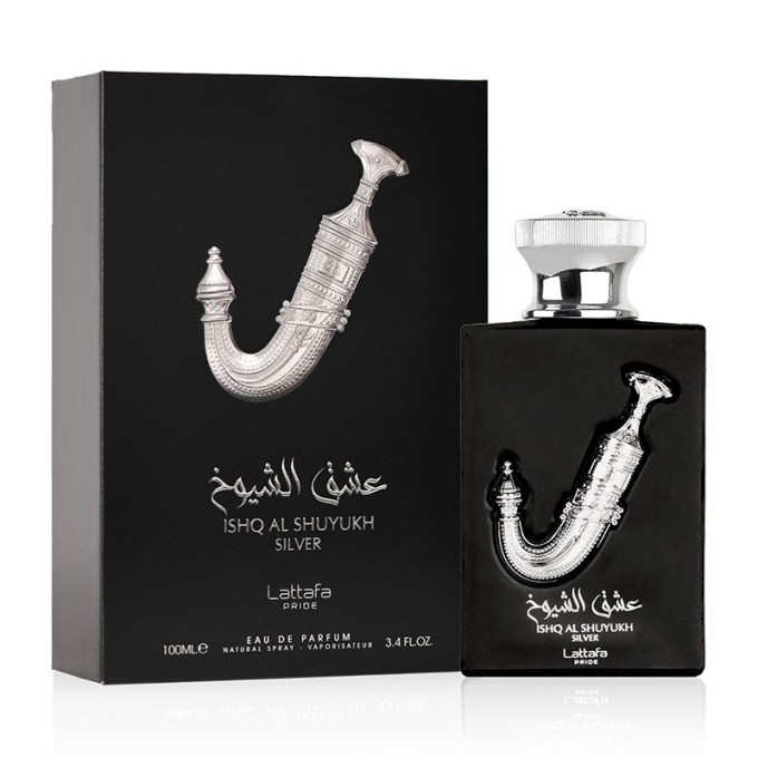 Lattafa Ishq Al Shuyukh Silver EDP unisex kvepalai, 100 ml