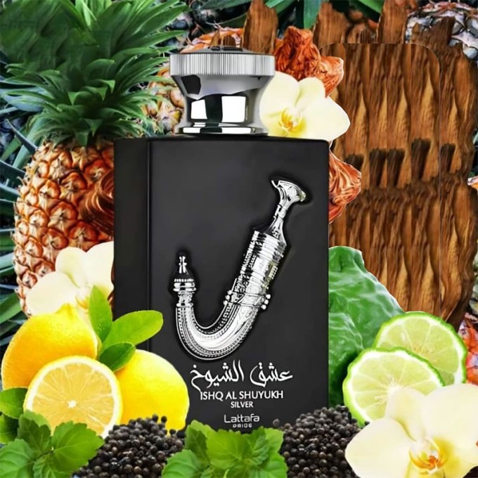 Lattafa Ishq Al Shuyukh Silver EDP unisex kvepalai, 100 ml