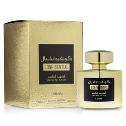 Lattafa Confidential Private Gold EDP kvepalai unisex, 100 ml