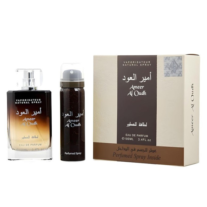 Lattafa Ameer Al Oudh Dovanų rinkinys EDP 100 ml ir purškiamas dezodorantas 50 ml unisex