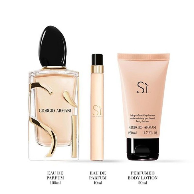 Armani Sì kvepalų rinkinys EDP 100 ml, kūno losjonas 50 ml ir EDP 10 ml kvepalai moterims