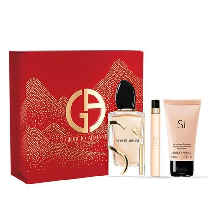 Armani Sì kvepalų rinkinys EDP 100 ml, kūno losjonas 50 ml ir EDP 10 ml kvepalai moterims