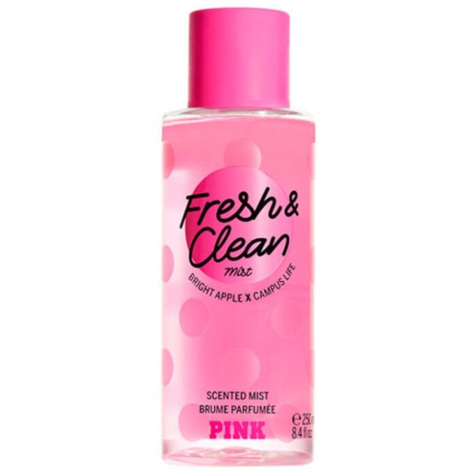 Victoria's Secret Pink Fresh & Clean Bright Apple X Campus Life - kūno dulksna, 250 ml