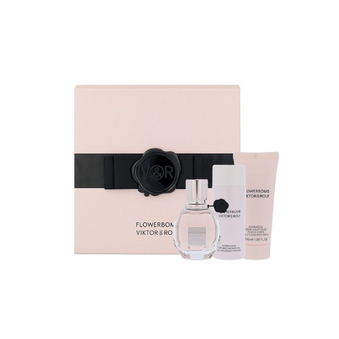Viktor & Rolf Flowerbomb dovanų rinkinys EDP 30 ml, dušo želė Flowerbomb 50 ml and kūno kremas