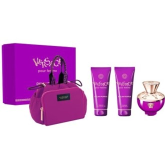 Versace Dylan Purple dovanų rinkinys EDP 100 ml, kūno losjonas 100 ml, dušo želė 100 ml ir