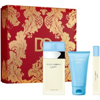 Dolce Gabbana Light Blue dovanų rinkinys EDT 100 ml, kūno kremas Light Blue 50 ml ir miniatiūrinis