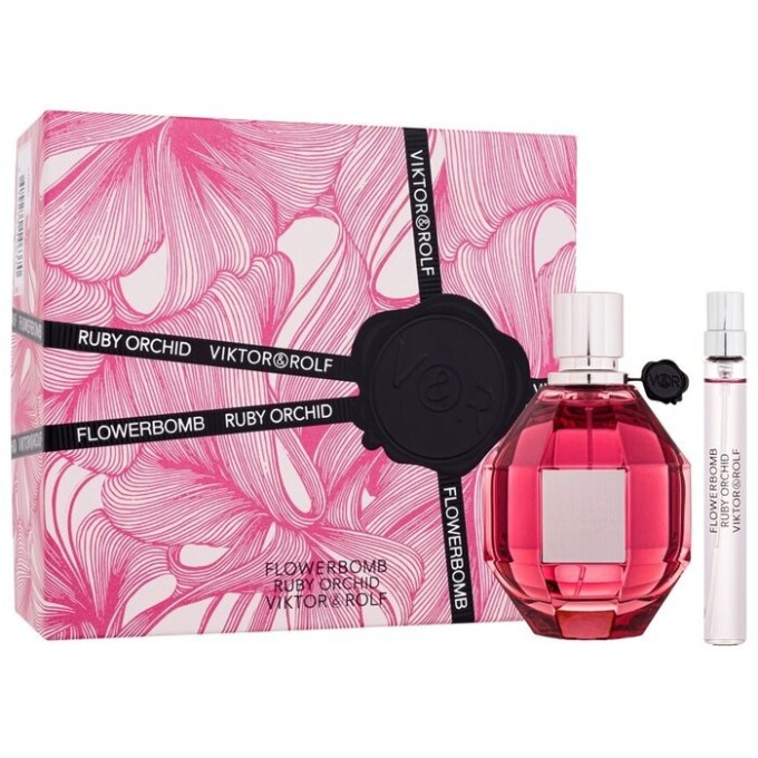 Viktor & Rolf Flowerbomb Ruby Orchid dovanų rinkinys – EDP 100 ml ir miniatiūrinis EDP 10 ml