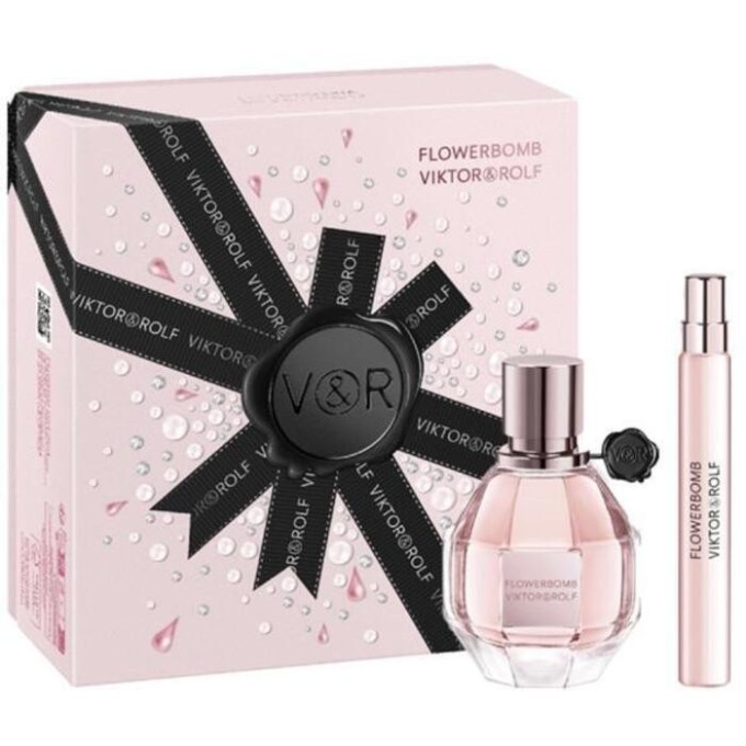 Viktor & Rolf Flowerbomb dovanų rinkinys – EDP 50 ml ir miniatiūrinis EDP 10 ml
