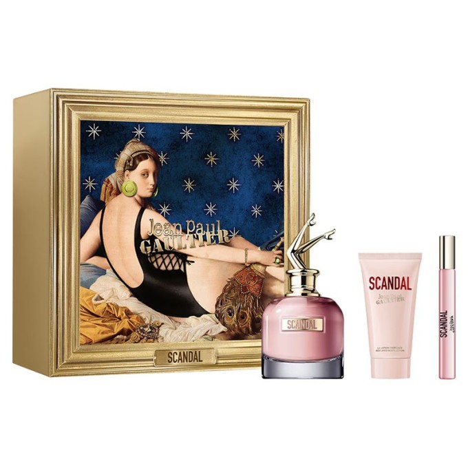Jean Paul Gaultier Scandal dovanų rinkinys EDP 80 ml, kūno losjonas 75 ml ir miniatiūrinis EDP 10 ml