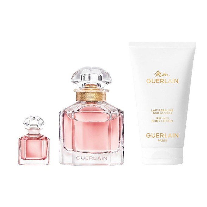 GUERLAIN Mon Guerlain dovanų rinkinys – EDP 50 ml, EDP 5 ml ir kūno losjonas 75 ml
