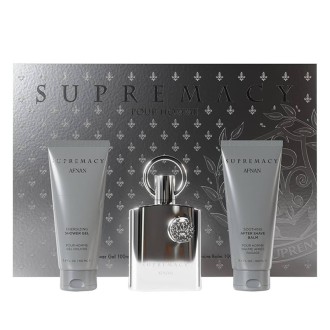 Afnan Supremacy Silver Dovanų rinkinys EDP 100 ml, dušo želė 100 ml ir balsamas po skutimosi100 ml