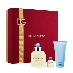 Dolce Gabbana Light Blue Pour Homme Dovanų rinkinys EDT 75 ml, dušo želė 50 ml a miniature EDT 4,5