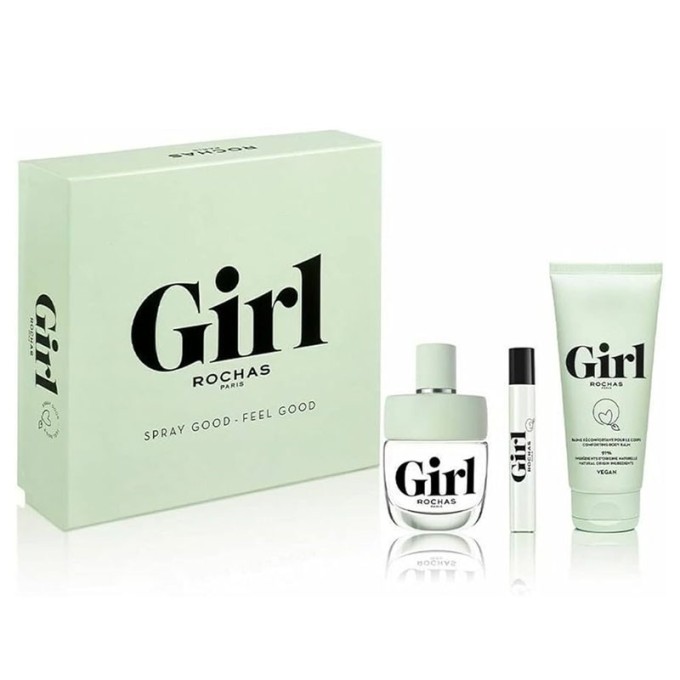 Rochas Girl dovanų rinkinys – EDT 100 ml, kūno losjonas 100 ml ir miniatiūrinis EDT 7,5 ml