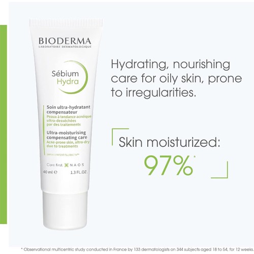 Bioderma Sébium Hydra - drėkinamasis kremas, 40 ml
