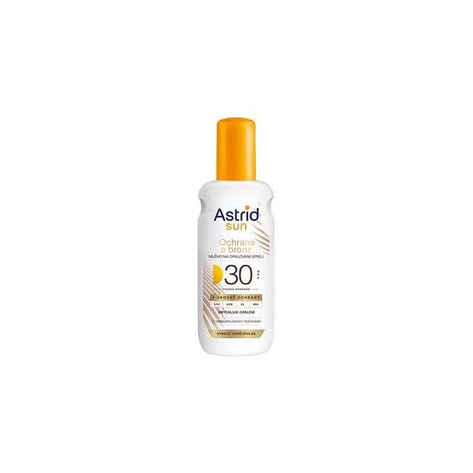 Astrid Bronz SPF 30 - purškiamas apsauginis losjonas nuo saulės, 150 ml