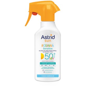 Astrid Sensitive Spray SPF 50+ - saulės losjoans su SPF 50+ visai šeimai, 270 ml