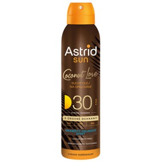 Astrid Sun Dry Oil Coconut Love SPF 30 - Sauso aliejus su SPF 30, 150 ml