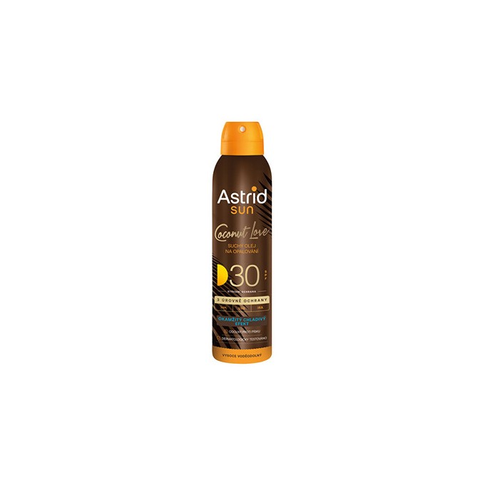 Astrid Sun Dry Oil Coconut Love SPF 30 - Sauso aliejus su SPF 30, 150 ml