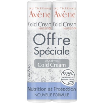 Av ne Cold Cream Lip Balm Duopack - Sada vyživujících balzámů na rty 4.0g