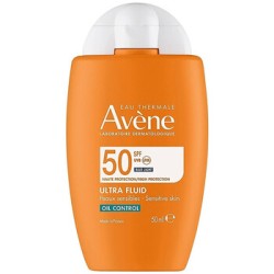 Avene SPF 50 Oil Control Ultra Fluid - Apsauginis skystis riebiai odai, 50 ml