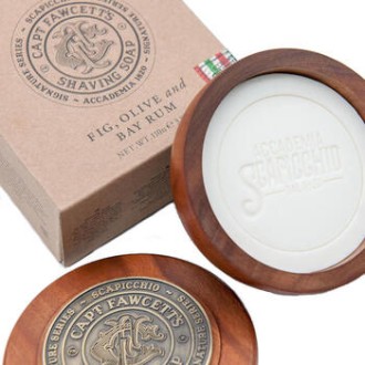 Captain Fawcett Scapicchio Shaving Soap - skutimosi muilas medinėje dėžutėje