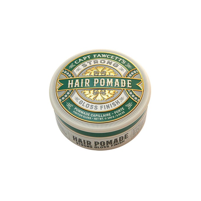 Captain Fawcett Strong Hair Pomade - plaukų pomada blizgesiui ir stipriai fiksacijai, 100 g
