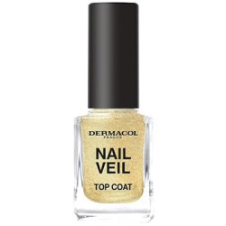 Dermacol Sparkling Nail Veil Top Coat - nagų lakas 11 ml Beach