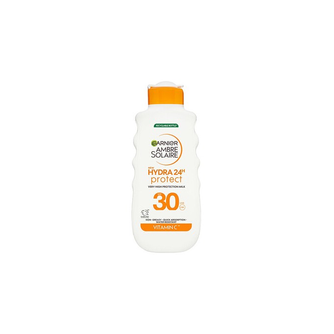 GARNIER Ambre Solaire Hydra 24h Protect High Protection Milk SPF 30 - Įdegio losjonas 175 ml