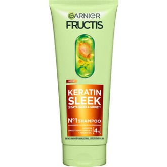GARNIER Fructis Keratin Sleek Shampoo - Šampon pro suché a krepaté vlasy 200ml