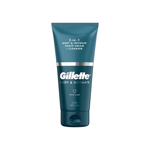 Gillette Body & Intimate Body & Intimate Shave Cream + Cleanser - Mycí emulze a přípravek na holení 2v1 177ml