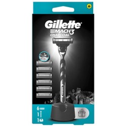 Gillette Mach3 Charcoal - Holicí strojek + 6 náhradních hlavic