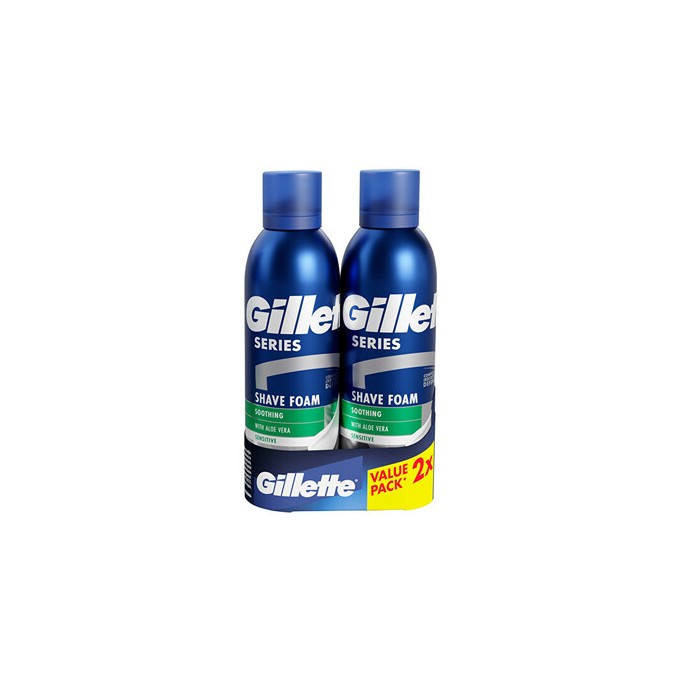 Gillette Series Soothing Shave Foam Duopack - Dárková sada zklidňujících pěn na holení 200ml