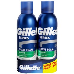 Gillette Series Soothing Shave Foam Duopack - Dárková sada zklidňujících pěn na holení 200ml