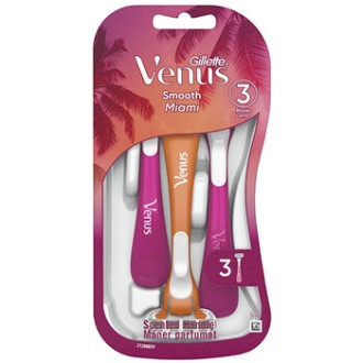 Gillette Venus Smooth Miami - vienkartiniai skustuvai, 3 vnt.