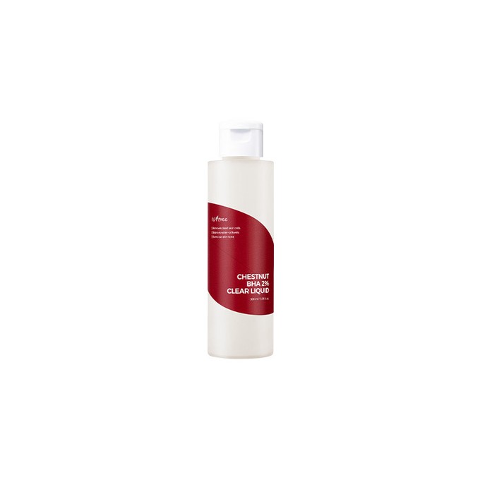 Isntree Chestnut BHA 2% Clear Liquid - Šveičiamasis skystis mišriai ir riebiai odai, 100 ml
