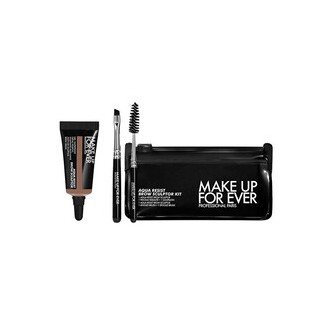 Make Up For Ever Aqua Resist Brow Sculptor Kit - Antakių priežiūros rinkinys, 30 Soft Brown