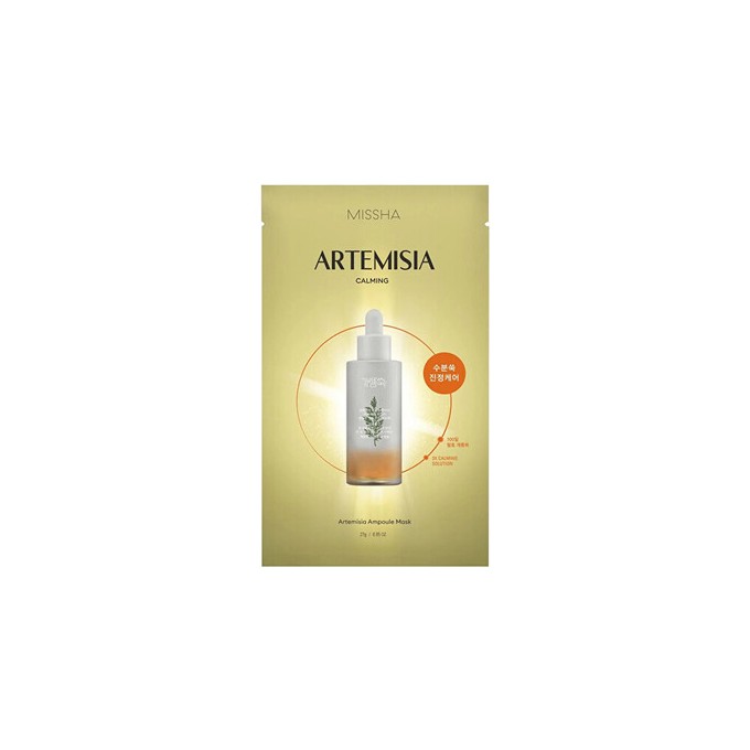 Missha Artemisia Ampoule Mask - Raminanti lakštinė veido kaukė su pelynu, 27 g