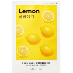 Missha Lemon Airy Fit Sheet Mask - Lakštinė kaukė su citrinos ekstraktu, 19 g