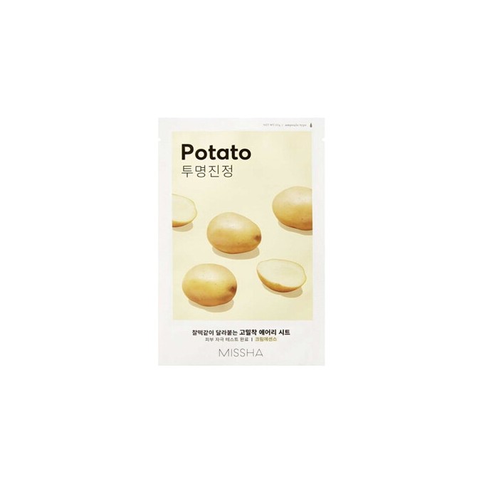 Missha Potato Airy Fit Sheet Mask - brightening face mask 19 g