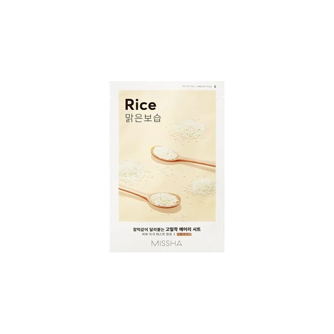 Missha Rice Airy Fit Sheet Mask - Zjemňující pleťová maska 19 g
