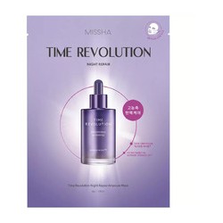 Missha Time Revolution Night Repair Ampoule Sheet Mask - Lakštinė kaukė nuo raukšlių, 30 g
