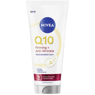 Nivea Firming and Anti-Wrinkle Neck & Décolleté Cream Q10 - Stangrinamasis kremas kaklui ir dekoltė